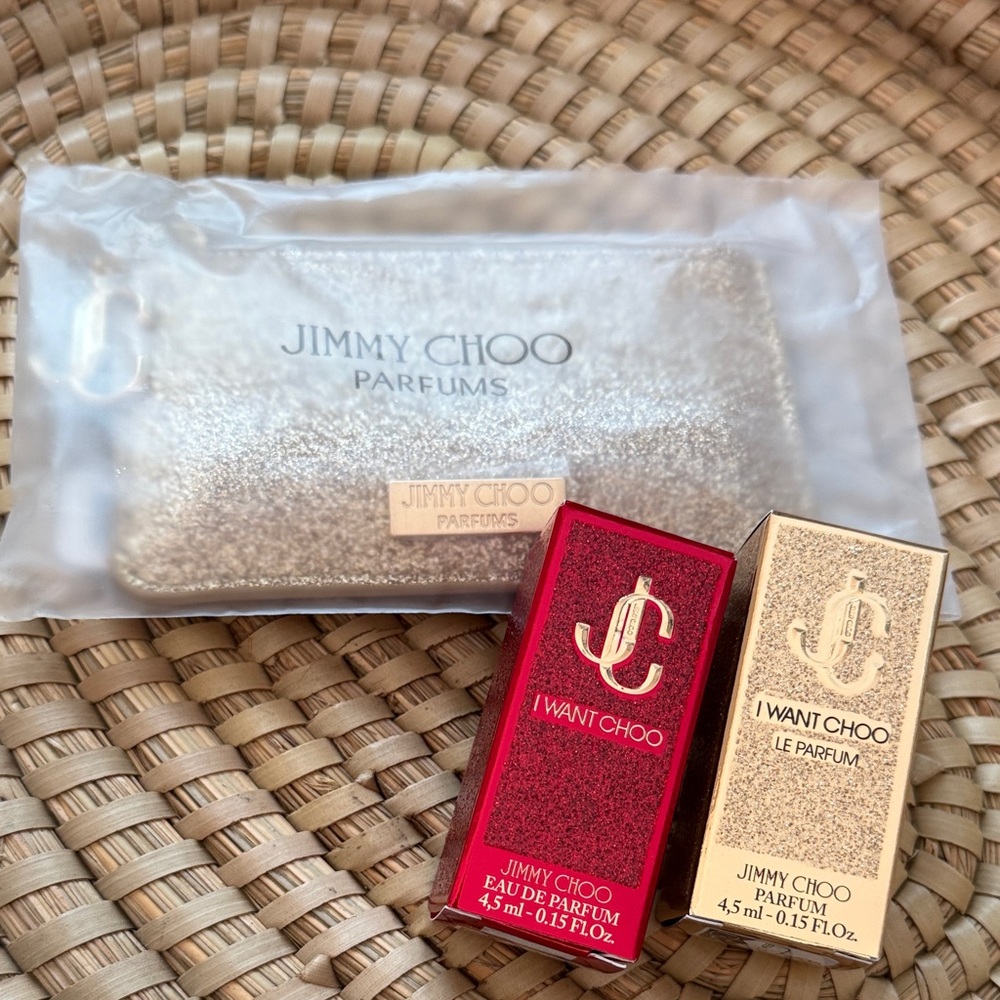 Jimmy Choo Perfume and Gold Pouch